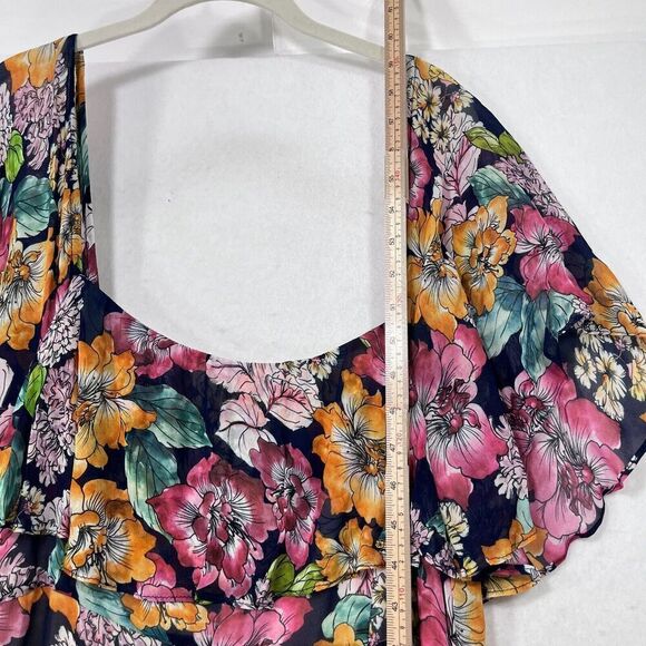 Rachel Pally Dress Women 1X Floral Maxi Flowy Garden Party Coquette Boho NEW - Picture 10 of 15